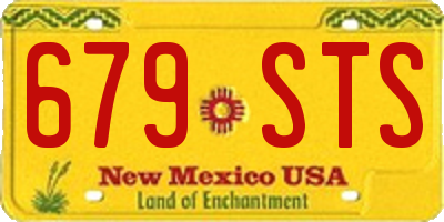 NM license plate 679STS