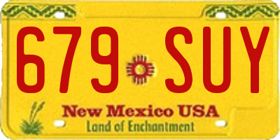 NM license plate 679SUY
