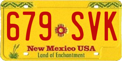 NM license plate 679SVK