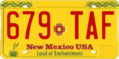 NM license plate 679TAF
