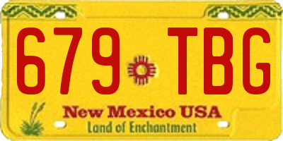 NM license plate 679TBG