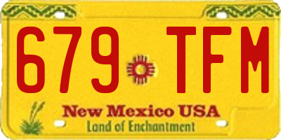 NM license plate 679TFM