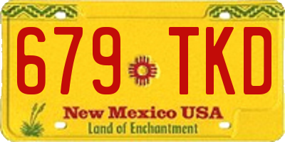 NM license plate 679TKD