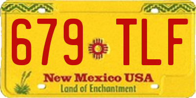 NM license plate 679TLF