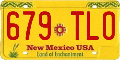 NM license plate 679TLO