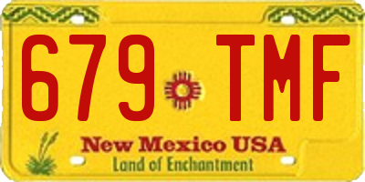 NM license plate 679TMF
