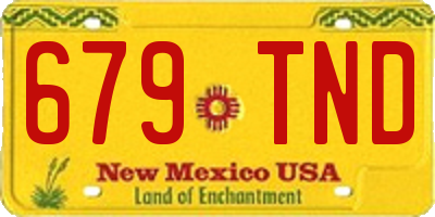 NM license plate 679TND