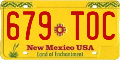 NM license plate 679TOC
