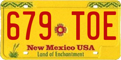 NM license plate 679TOE