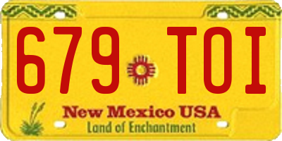 NM license plate 679TOI