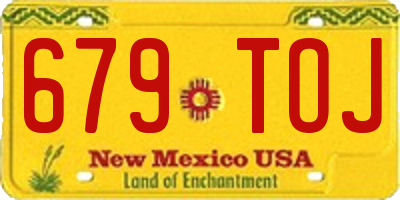 NM license plate 679TOJ