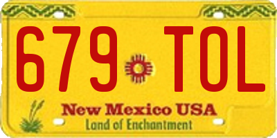 NM license plate 679TOL