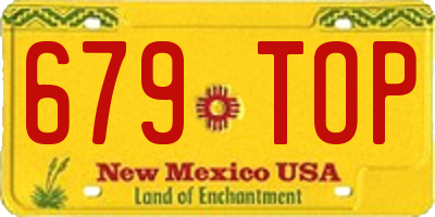 NM license plate 679TOP