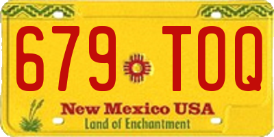 NM license plate 679TOQ