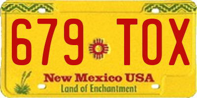 NM license plate 679TOX