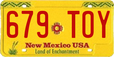 NM license plate 679TOY