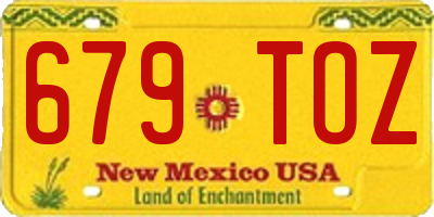 NM license plate 679TOZ