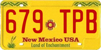 NM license plate 679TPB