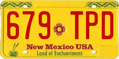 NM license plate 679TPD