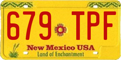 NM license plate 679TPF