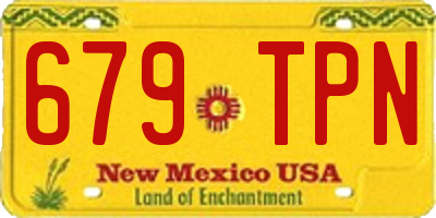 NM license plate 679TPN