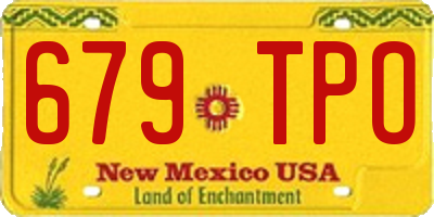 NM license plate 679TPO