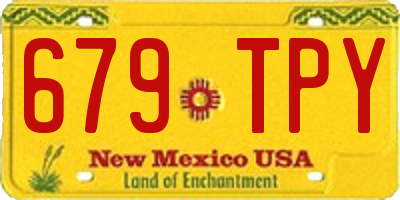 NM license plate 679TPY