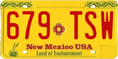 NM license plate 679TSW