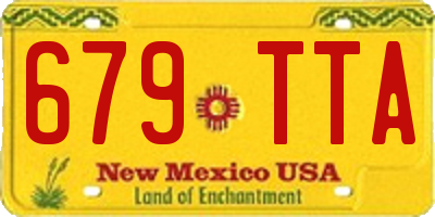 NM license plate 679TTA