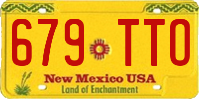 NM license plate 679TTO