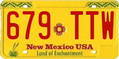 NM license plate 679TTW