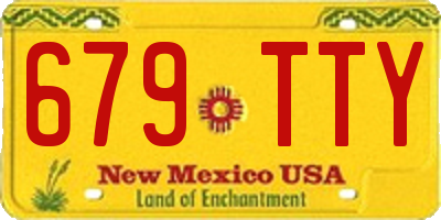 NM license plate 679TTY