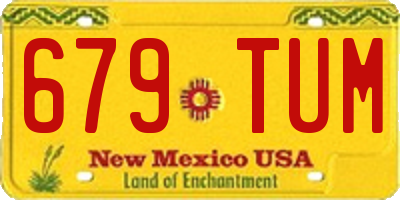 NM license plate 679TUM