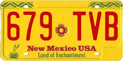 NM license plate 679TVB