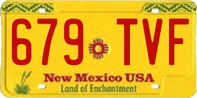 NM license plate 679TVF