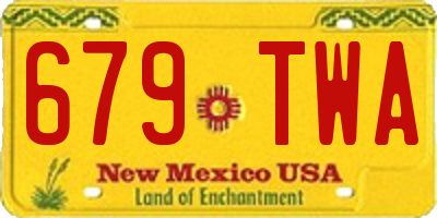 NM license plate 679TWA