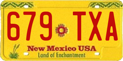 NM license plate 679TXA