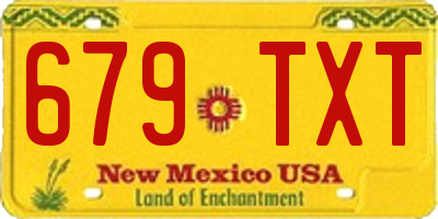 NM license plate 679TXT