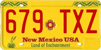 NM license plate 679TXZ