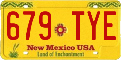 NM license plate 679TYE