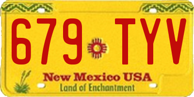 NM license plate 679TYV