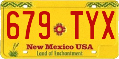 NM license plate 679TYX