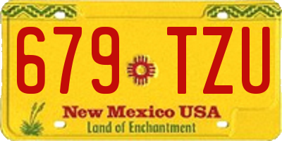 NM license plate 679TZU