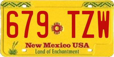 NM license plate 679TZW