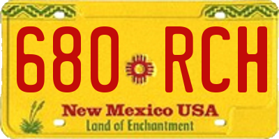 NM license plate 680RCH