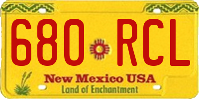 NM license plate 680RCL