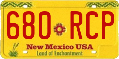 NM license plate 680RCP