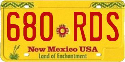 NM license plate 680RDS