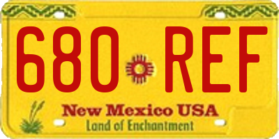 NM license plate 680REF