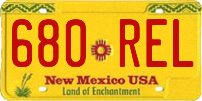 NM license plate 680REL